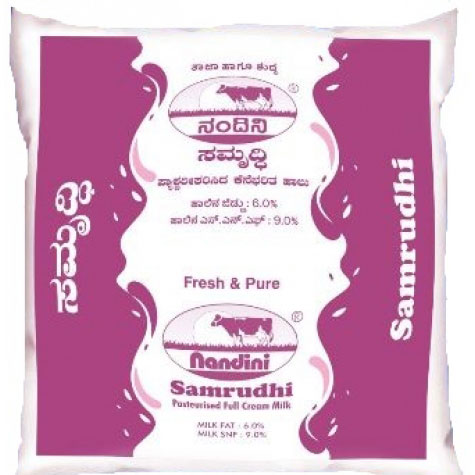 Nandini Samrudhi Pasteurized Full Cream Milk